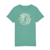 Round Lion Flag Heather Green K