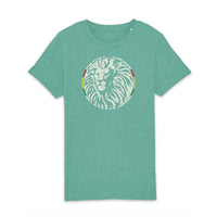Round Lion Flag Heather Green K