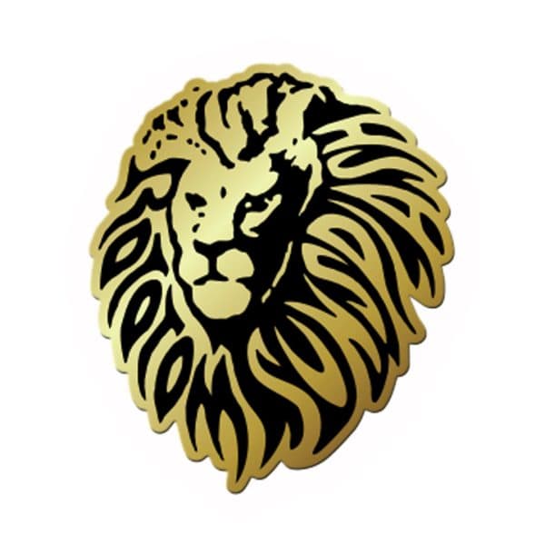 Pegatina grande León Dorado